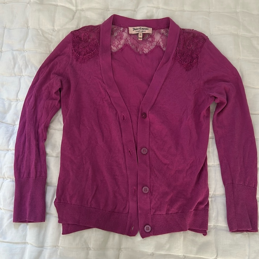 JUICY COUTURE COTTON CARDIGAN